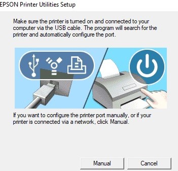 Sambungkan kabel USB printer ke komputer